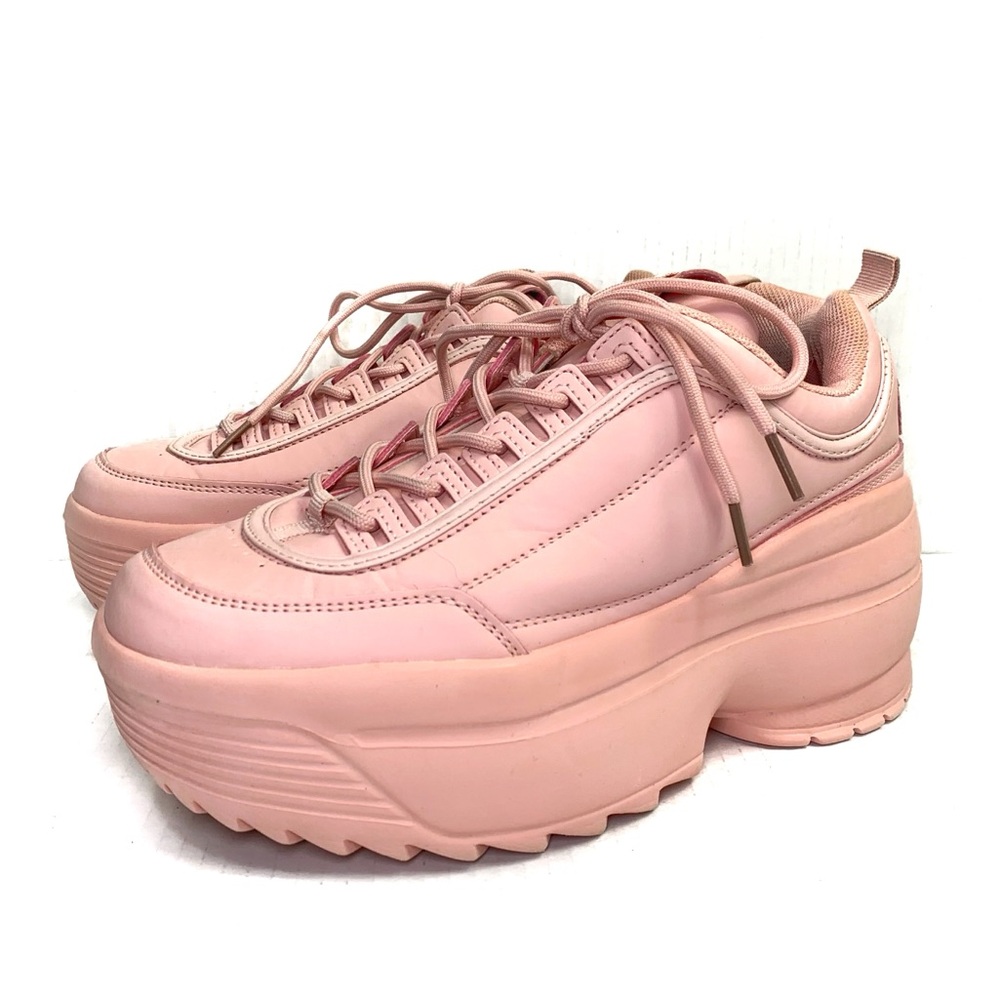 Lily 5000 Peach Platform Sneakers - Picture 2 of 8